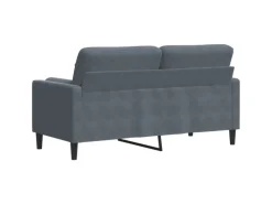 vidaXL 2-Sitzer-Sofa mit Zierkissen Dunkelgrau 140 cm Samt 2150046