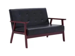 vidaXL 2-Sitzer-Sofa Schwarz Kunstleder Modell 1