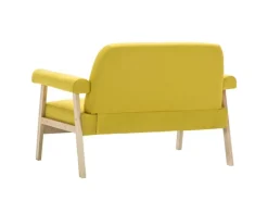 Sofas^vidaXL 2-Sitzer-Sofa Stoff Gelb Modell 3