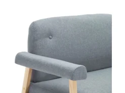 Sofas^vidaXL 2-Sitzer-Sofa Stoff Hellgrau