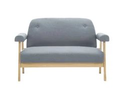 Sofas^vidaXL 2-Sitzer-Sofa Stoff Hellgrau