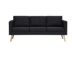 vidaXL 3-Sitzer-Sofa Stoff Schwarz Modell 1