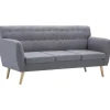 Sofas^vidaXL 3-Sitzer-Sofa Stoff 172x70x82 cm Hellgrau