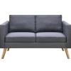 Sofas^vidaXL Sofa 2-Sitzer Stoff Dunkelgrau
