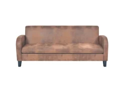 Sofas^vidaXL Sofa-Set 2-Tlg Kunstleder in Wildleder-Optik Braun