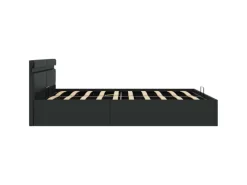 Betten^vidaXL Stauraumbett Hydraulisch mit LED Kunstleder 180x200 cm 285545