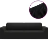 Sessel^vidaXL Stretch Sofahusse 3-Sitzer Schwarz Polyester-Jersey