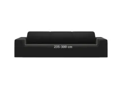 Sofas^vidaXL Stretch Sofahusse 4-Sitzer Schwarz Polyester-Jersey