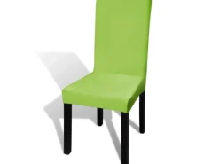vidaXL Stretch-Stuhlhussen Gerade 4 Stk. Grün