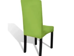 vidaXL Stretch-Stuhlhussen Gerade 4 Stk. Grün