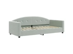 vidaXL Tagesbett Hellgrau 90x200 cm Samt1851818