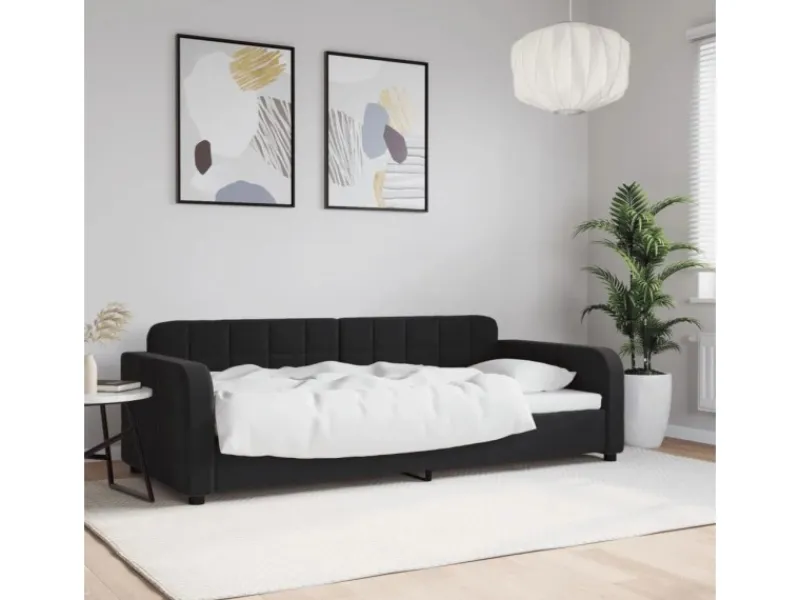 Sofas^vidaXL Tagesbett Schwarz 90x200 cm Samt1846413