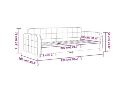 Sofas^vidaXL Tagesbett Schwarz 90x200 cm Samt1846413