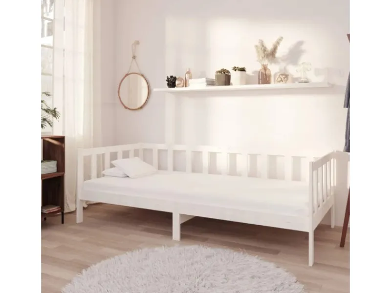 Sofas|Betten^vidaXL Tagesbett Weiß Kiefer Massivholz 90x200 cm787221