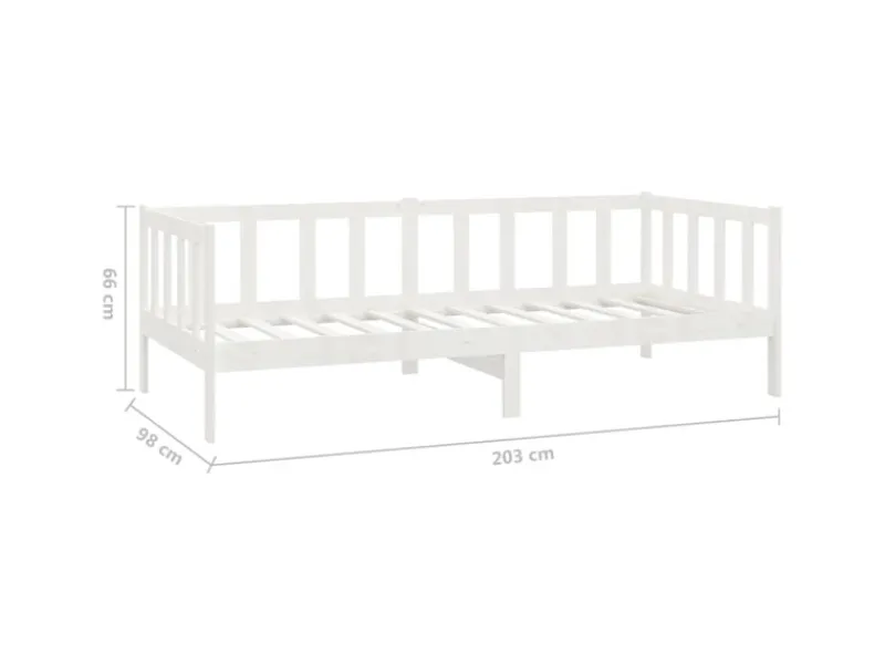 Sofas|Betten^vidaXL Tagesbett Weiß Kiefer Massivholz 90x200 cm787221