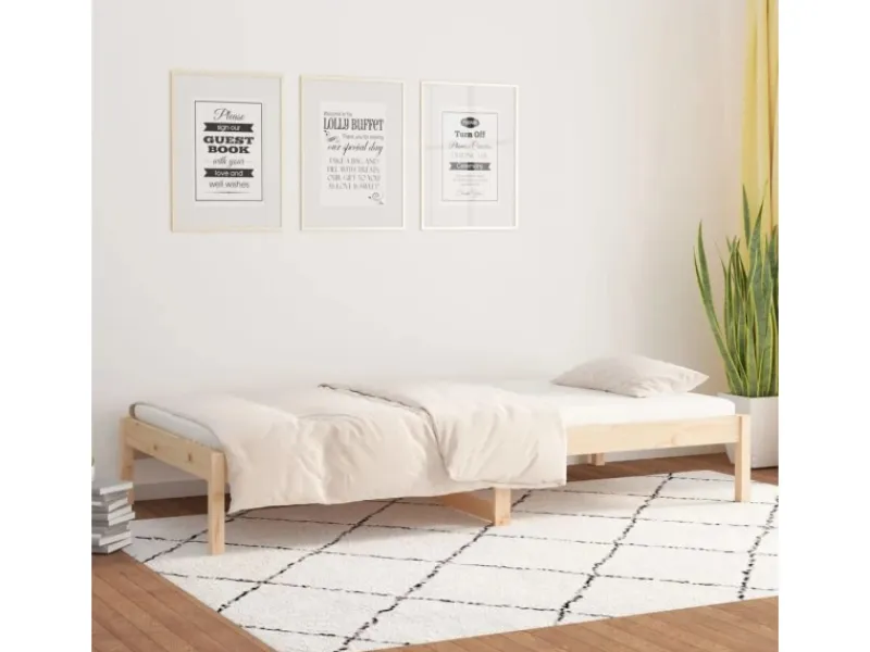 Betten^vidaXL Tagesbett 90x200 cm Massivholz Kiefer1279927