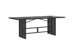 vidaXL 9-tlg Garten-Essgruppe mit Kissen Schwarz Poly Rattan Modell 98
