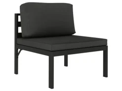 Sofas^vidaXL 5-tlg Garten-Lounge-Set mit Kissen Aluminium Anthrazit Modell 2