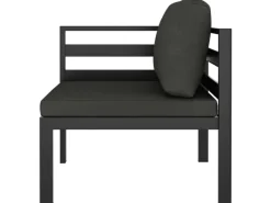 Sofas^vidaXL 5-tlg Garten-Lounge-Set mit Kissen Aluminium Anthrazit Modell 2