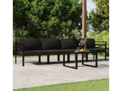 Sofas^vidaXL 5-tlg Garten-Lounge-Set mit Kissen Aluminium Anthrazit Modell 2