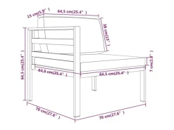 Sofas^vidaXL 5-tlg Garten-Lounge-Set mit Kissen Aluminium Anthrazit Modell 2