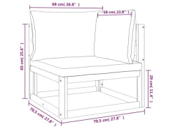 Sofas^vidaXL 2-tlg. Garten-Sofa-Set mit Kissen Massivholz Akazie