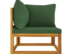 Sofas^vidaXL 2-tlg. Garten-Sofa-Set mit Kissen Massivholz Akazie