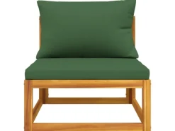 Sofas^vidaXL 2-tlg. Garten-Sofa-Set mit Kissen Massivholz Akazie