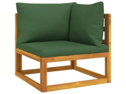 Sofas^vidaXL 2-tlg. Garten-Sofa-Set mit Kissen Massivholz Akazie