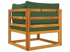 Sofas^vidaXL 2-tlg. Garten-Sofa-Set mit Kissen Massivholz Akazie