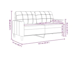 Sofas^vidaXL 3-Tlg Sofagarnitur Dunkelgrau Stoff 2149639
