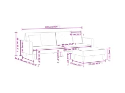 Sofas^vidaXL 2-Tlg Sofagarnitur mit Kissen Samt 3216268