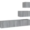 Wohnwände^vidaXL 4-tlg. TV-Schrank-Set Grau Sonoma Holzwerkstoff Modell 12