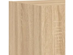 vidaXL 5-tlg. TV-Wohnwand mit LED-Leuchten Sonoma-Eiche