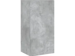 vidaXL 3-tlg. TV-Wohnwand mit LED-Leuchten Betongrau Modell 1