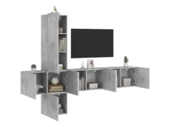 Wohnwände^vidaXL 5-Tlg Wohnwand Betongrau Holzwerkstoff 3216460