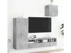 Wohnwände^vidaXL 4-Tlg Wohnwand Betongrau Holzwerkstoff 3216503