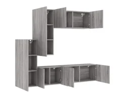 vidaXL 5-Tlg Wohnwand Grau Sonoma Holzwerkstoff 3216494