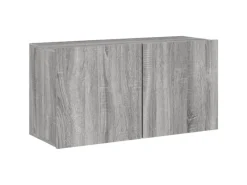 Wohnwände^vidaXL 4-Tlg Wohnwand Grau Sonoma Holzwerkstoff 3216433