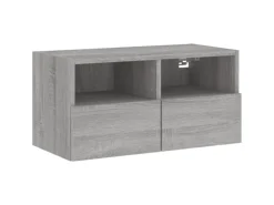 Wohnwände^vidaXL 4-Tlg Wohnwand Grau Sonoma Holzwerkstoff 3216505