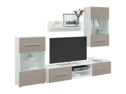 Wohnwände^vidaXL 5-Tlg Wohnwand mit LED-Beleuchtung Holzwerkstoff 3324233