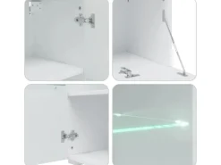 Wohnwände^vidaXL 5-Tlg Wohnwand mit LED-Beleuchtung Holzwerkstoff 3324233