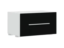 vidaXL 5-Tlg Wohnwand mit LED-Beleuchtung Mattschwarz Holzwerkstoff 3324230