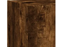 vidaXL 5-Tlg Wohnwand mit LED-Beleuchtung Räuchereiche Holzwerkstoff 3216729