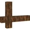 vidaXL 5-Tlg Wohnwand Räuchereiche Holzwerkstoff 3216461