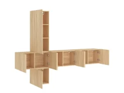 vidaXL 5-tlg. Wohnwand Sonoma-Eiche Holzwerkstoff Modell 5