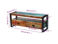 TV-Wände^vidaXL TV-Schrank Altholz