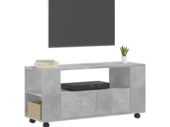 vidaXL TV-Schrank Betongrau 102x34,5x43 cm Holzwerkstoff