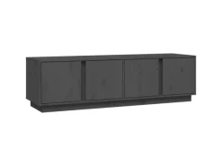 vidaXL TV-Schrank Grau 140x40x40 cm Massivholz Kiefür