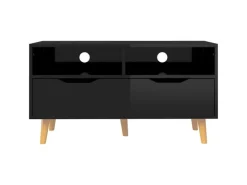 Wohnwände^vidaXL TV-Schrank Hochglanz-Schwarz 90x40x48,5 cm Holzwerkstoff